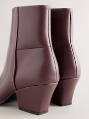 Burgundy Red Standard fit Forever Comfort® Pointed Toe Ankle Boots - Image 3 of 6