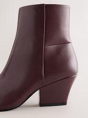 Burgundy Red Standard fit Forever Comfort® Pointed Toe Ankle Boots - Image 5 of 6
