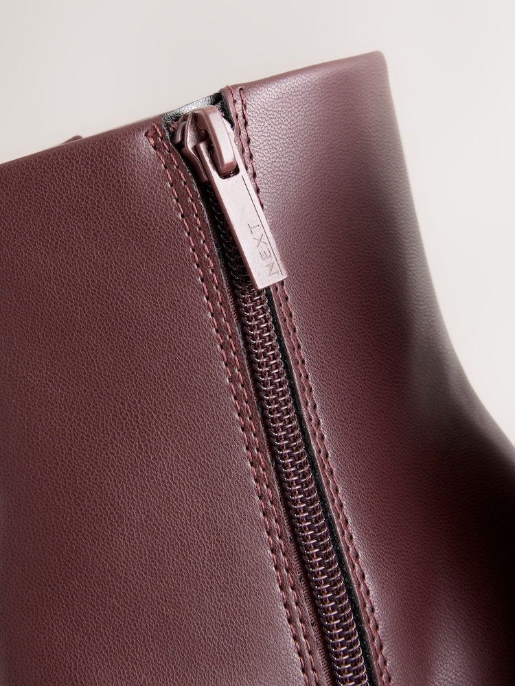 Burgundy Red Standard fit Forever Comfort® Pointed Toe Ankle Boots - Image 6 of 6