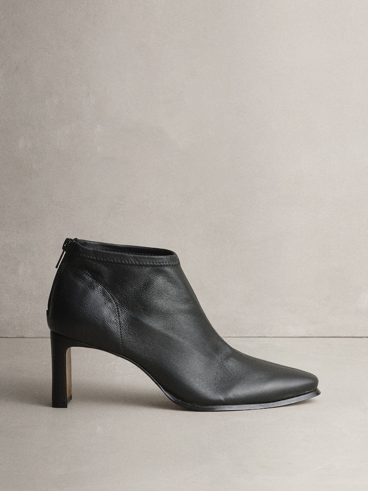 Black N.Premium Leather Chisel Toe Shoe Boots - Image 1 of 6 Black N.Premium Leather Chisel Toe Shoe Boots - Image 1 of 6