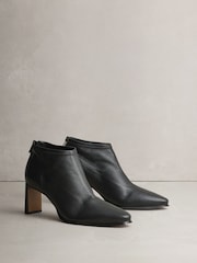 Black N.Premium Leather Chisel Toe Shoe Boots - Image 2 of 6