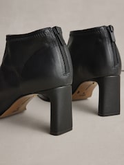 Black N.Premium Leather Chisel Toe Shoe Boots - Image 5 of 6