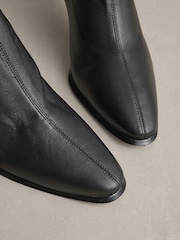 Black N.Premium Leather Chisel Toe Shoe Boots - Image 6 of 6