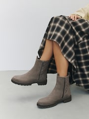 Gray - Forever Comfort® Black Casual Zip Chelsea Boots - Larawan 1 ng 6