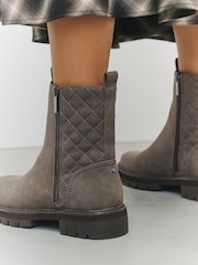 Gray - Forever Comfort® Black Casual Zip Chelsea Boots - Larawan 6 ng 6