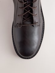 Chocolate Brown Forever Comfort® Leather Lace Up Ankle Boots - Image 3 of 6