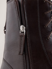 Chocolate Brown Forever Comfort® Leather Lace Up Ankle Boots - Image 5 of 6