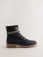 Black Casual Lace-Up Ankle Boots - Image 1 of 5