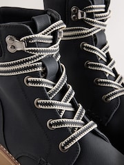 黑色 - Casual Lace-Up Ankle Boots - 图片11 / 11