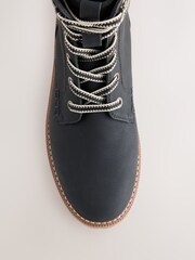 Black Casual Lace-Up Ankle Boots - Image 3 of 5