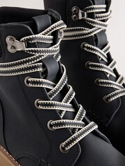Black Casual Lace-Up Ankle Boots - Image 5 of 5