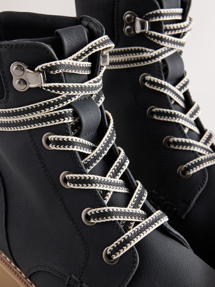Black Casual Lace-Up Ankle Boots - Image 5 of 5