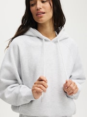Cotton On Grey Plush Premium Raglan Hoodie - Image 3 of 5