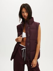 Cotton On Purple Mother Puffer Quilted Gilet - Image 1 of 6