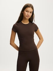 Cotton On Brown Ultra Soft Fitted T-Shirt - Image 1 of 5