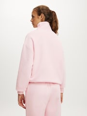Cotton On Pink Plush Half Zip Sweatshirt - Image 2 of 5