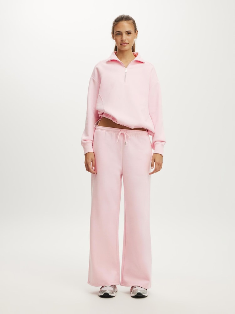 Cotton On Pink Plush Half Zip Sweatshirt - Image 5 of 5