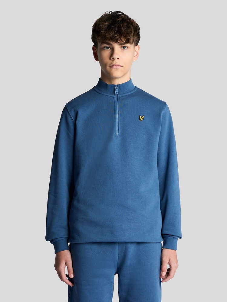 Blå - Lyle & Scott Quarter Zip Pullover Genser - Bilde 1 av 5