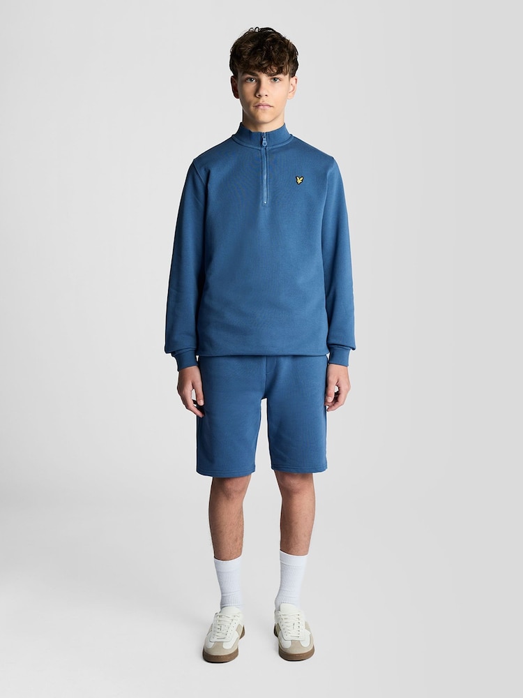 Blå - Lyle & Scott Quarter Zip Pullover Genser - Bilde 2 av 5