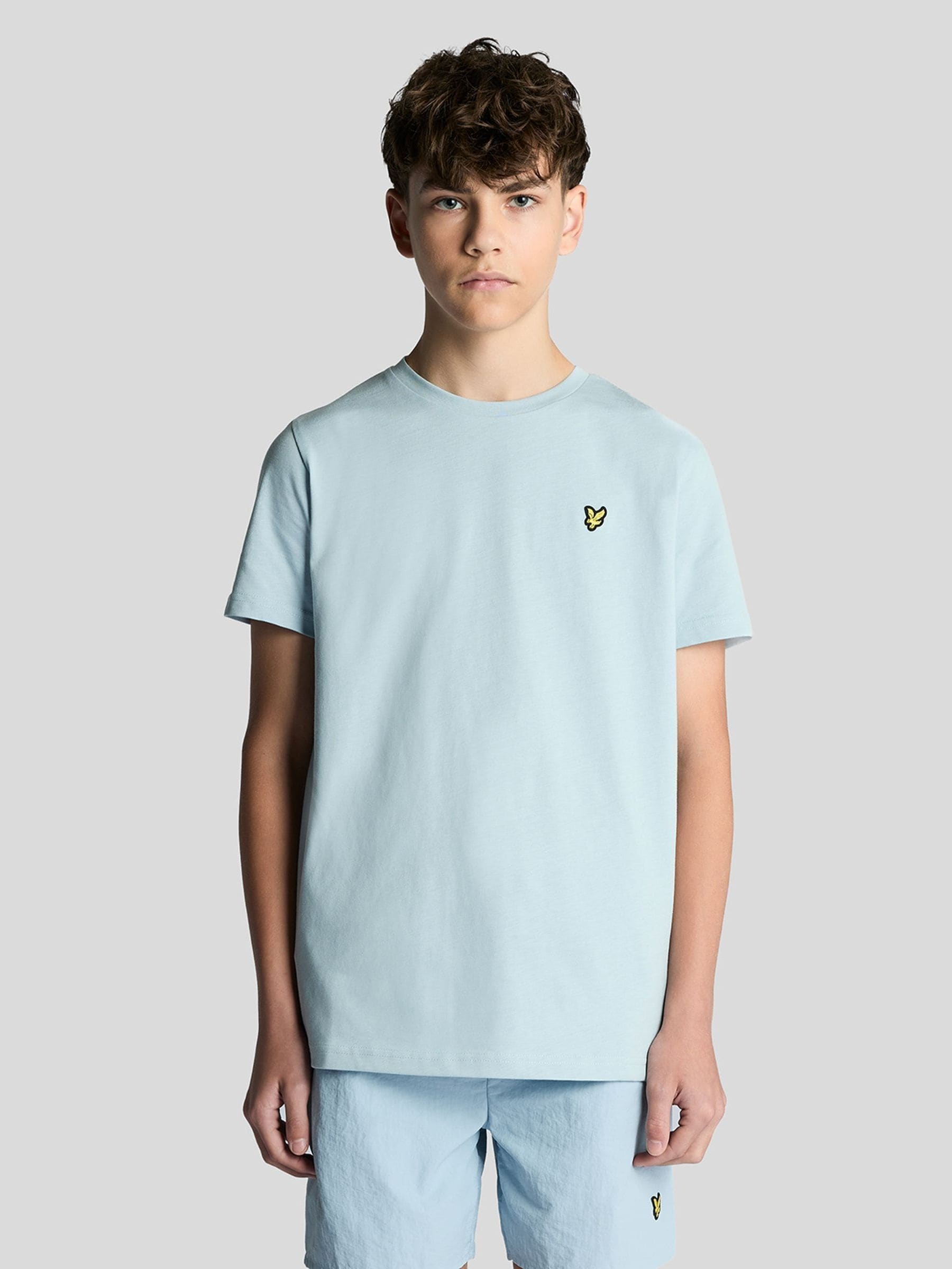 Lyle & Scott Boys Light Blue Plain T-Shirt - Image 1