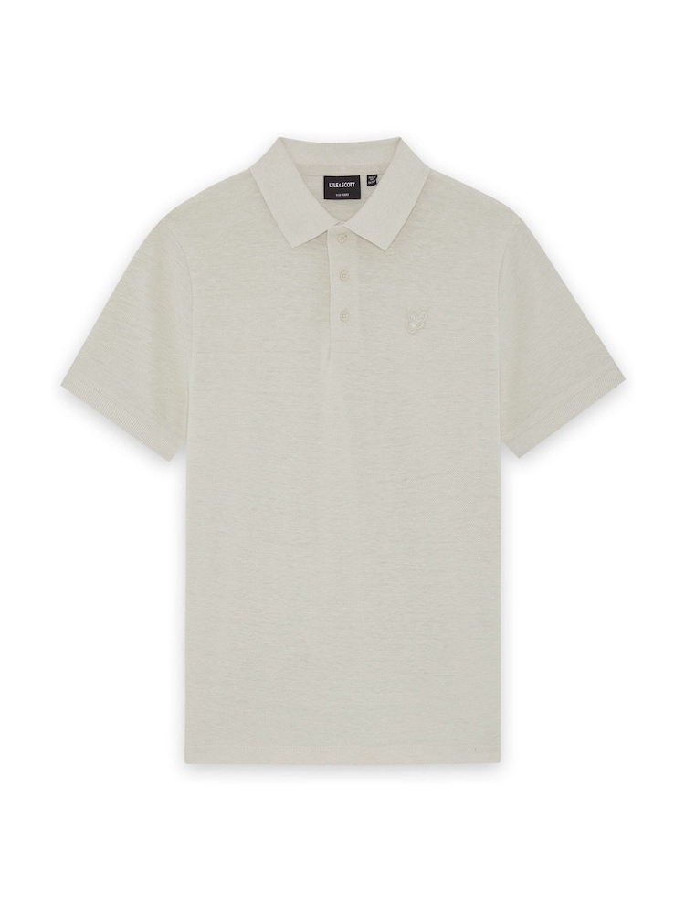 Lyle & Scott Grey Linen Blend Polo Shirt - Image 1 of 1