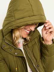 FatFace Chester Green Longline Puffer Coat - Image 5 of 7