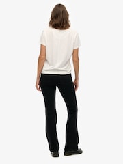 أسود - بنطلون جينز واسع من الأسفل بخصر متوسط الارتفاع من Superdry - Image 2 of 8
