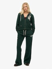 Superdry Green Athletic Emb Flare Joggers - Image 1 of 8