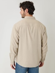 Threadbare Natural Relaxed Fit Linen Blend Shirt - Image 2 of 4