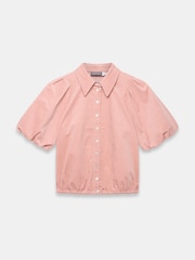 Mint Velvet Pink Corduroy Puff Sleeve Shirt - Image 6 of 7