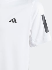 adidas White Club Tennis 3S T-Shirt - Image 3 of 5