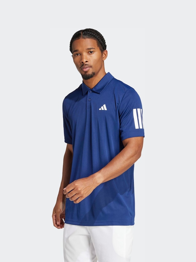 adidas Blue Club 3S Tennis Polo Shirt - Image 1 of 6