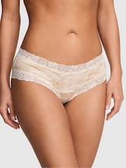 Victoria's Secret PINK White Camo Cheeky Lace Trim Rib Knickers - Image 1 of 2
