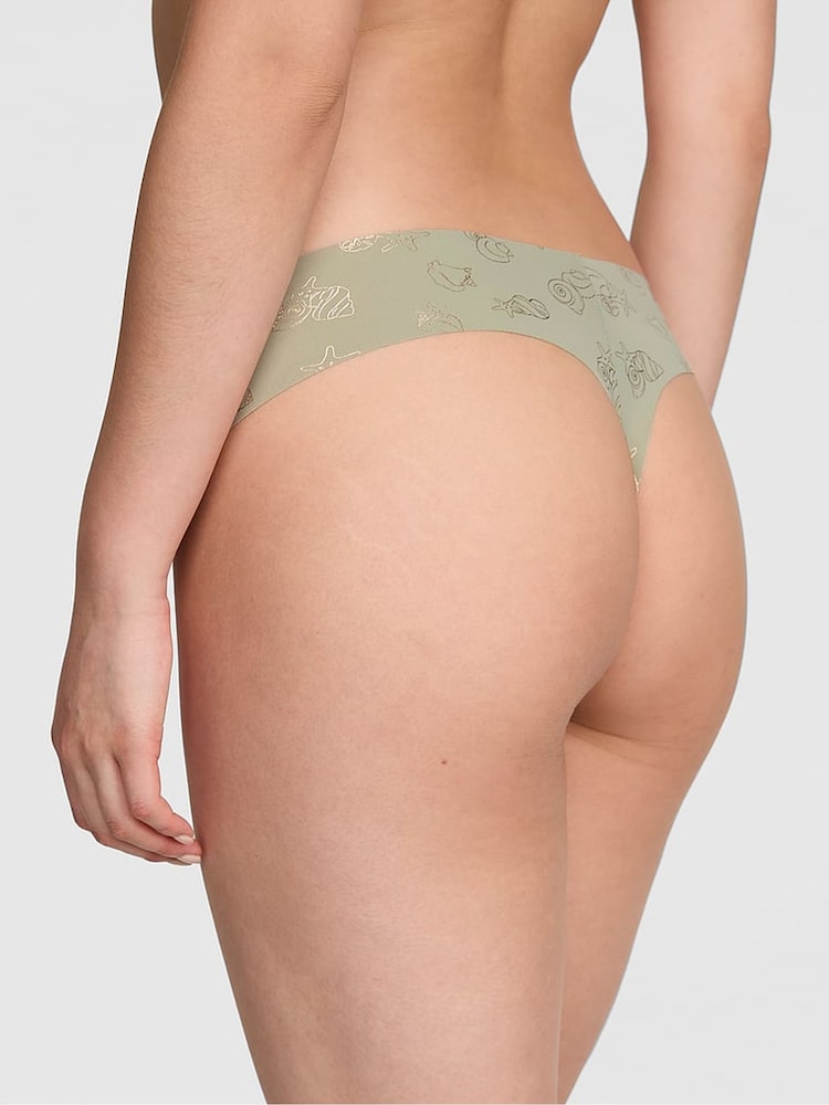 Victoria's Secret PINK Green Shells Thong No Show Knickers - Image 2 of 2 Victoria's Secret PINK Green Shells Thong No Show Knickers - Image 2 of 2