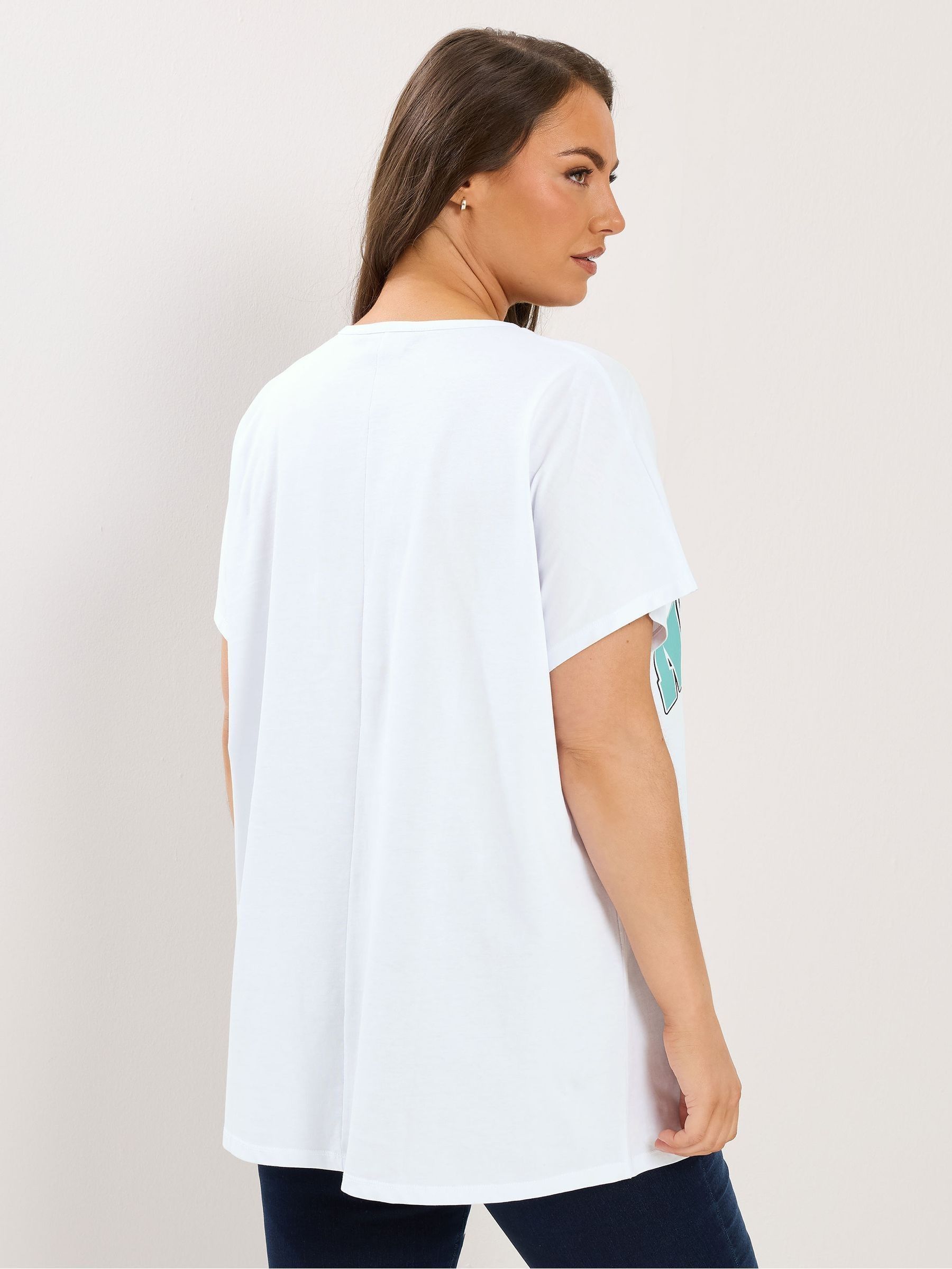 Buy Yours Curve White Logo Slash Detail Top from Next USA