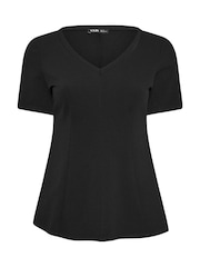 Yours Curve Black Limited V Neck Corset Shaping Top - Image 5 of 5