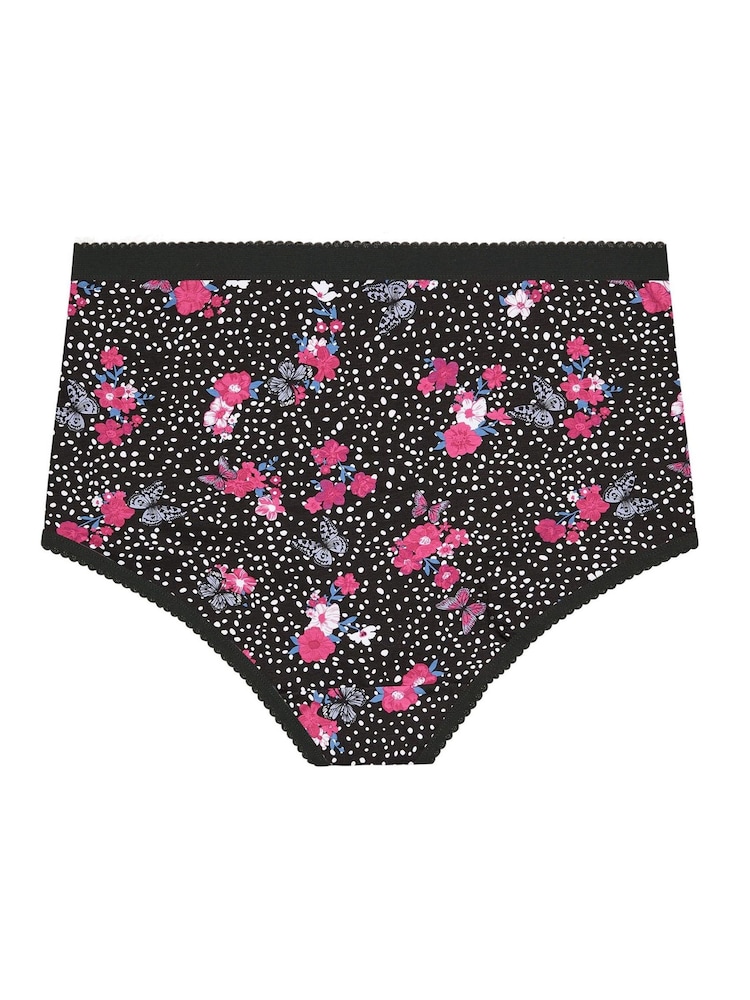 Yours Curve Black Full Briefs 5 PK - Image 8 of 8