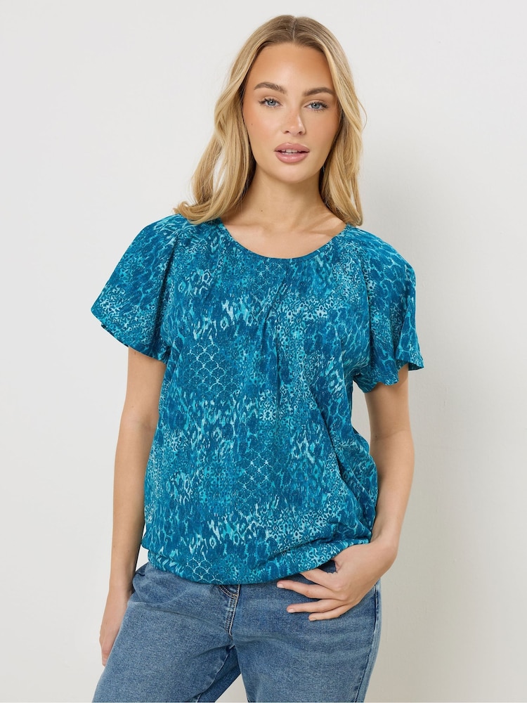 M&Co Mixed Patchwork Scoop Neck Top - Bild 1 von 5