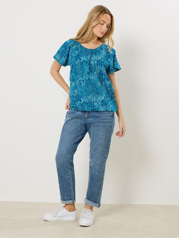 M&Co Mixed Patchwork Scoop Neck Top - Bild 2 von 5