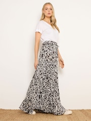 Long Tall Sally Brown Abstract Tiered Maxi Skirt - Image 1 of 5