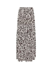 Long Tall Sally Brown Abstract Tiered Maxi Skirt - Image 5 of 5