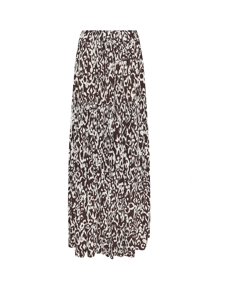 Long Tall Sally Brown Abstract Tiered Maxi Skirt - Image 5 of 5