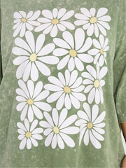 Yours Curve Green Boxy T-Shirt - Image 4 of 4