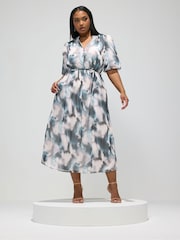 Yours Curve Blue London Shirt Dress - Image 1 of 5