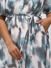 Yours Curve Blue London Shirt Dress - Image 4 of 5