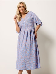 Blå - Yours Curve Raglan Prairie Kjole - Bilde 1 av 5