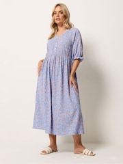 Blå - Yours Curve Raglan Prairie Kjole - Bilde 2 av 5