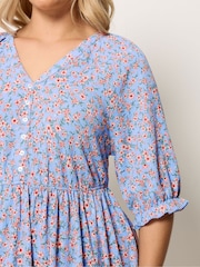 Blå - Yours Curve Raglan Prairie Kjole - Bilde 4 av 5