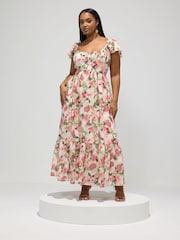 Yours Curve White London Smock Tiered Dress - Image 1 of 5