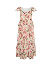 Yours Curve White London Smock Tiered Dress - Image 5 of 5